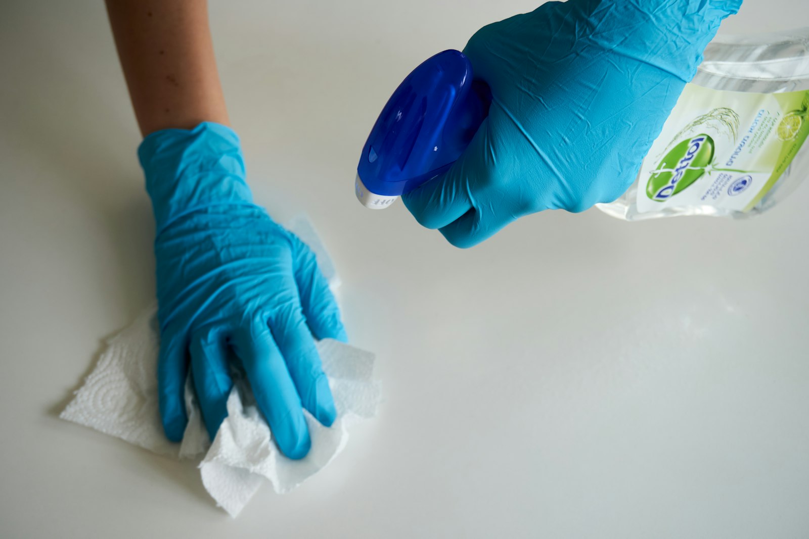 Detailed dusting during a home clean